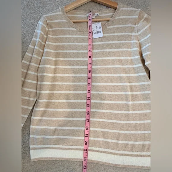 J.Crew Womens S Peyton Striped Crewneck Sweater 100% Cotton Natural Fibers NWT - Picture 5 of 6